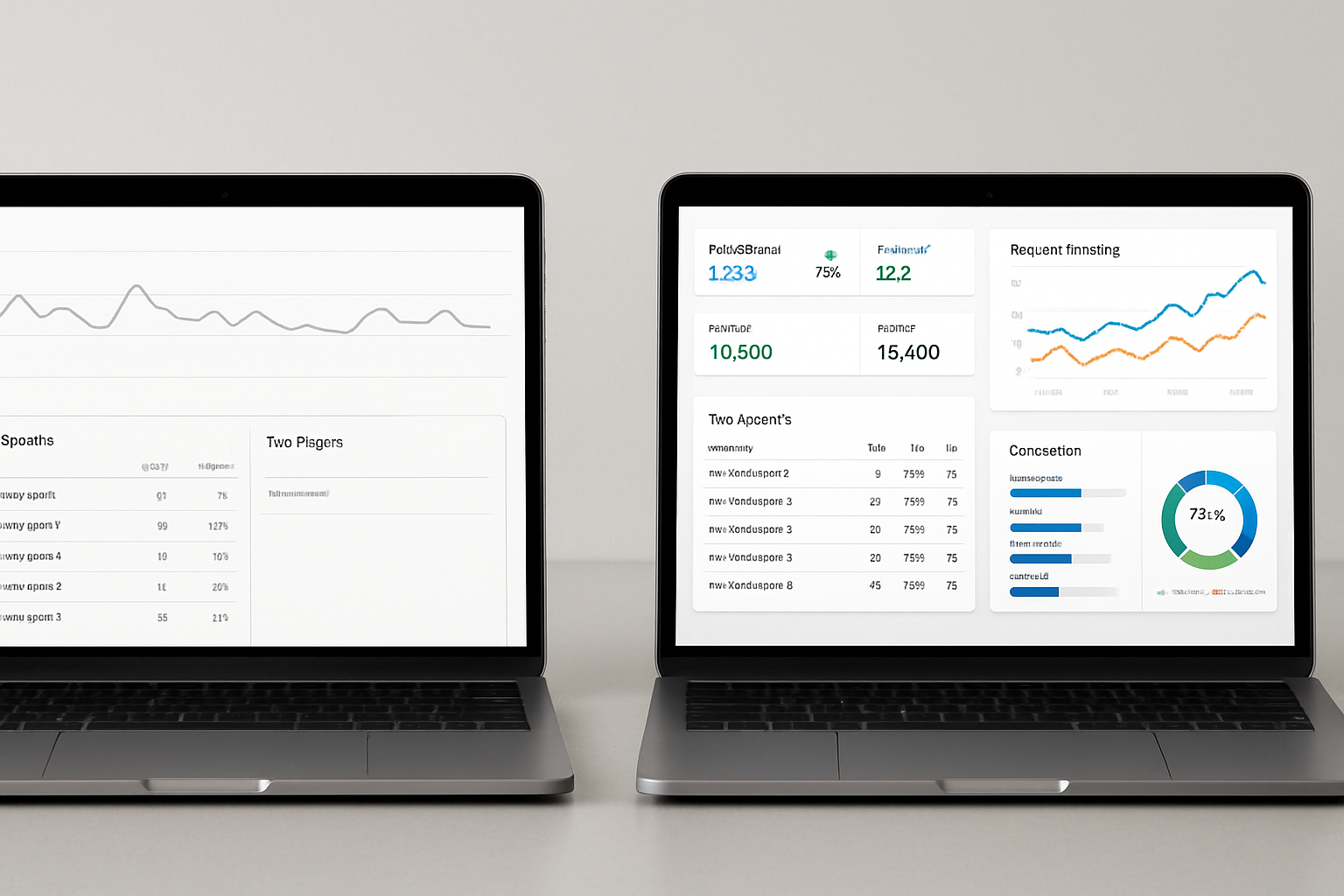 A side-by-side comparison graphic showing a free SEO tool dashboard with limited data versus a premium SEO software platform with full keyword tracking, competitor analysis, and performance analytics panels